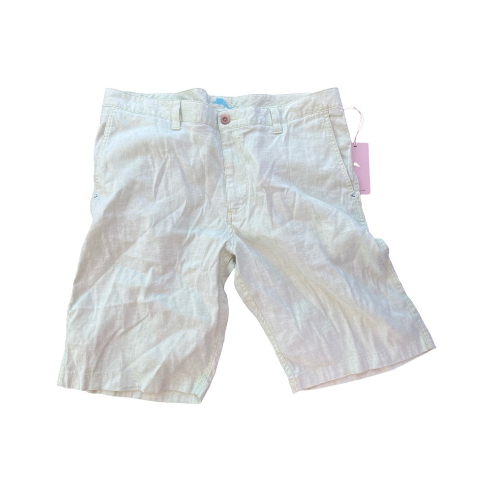 Tommy Bahamma Light Green Linen Cotton Shorts
